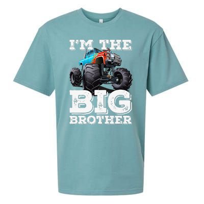 I'm The Big Brother Funny Monster Truck Sueded Cloud Jersey T-Shirt