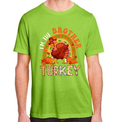 Im The Brother Turkey Thanksgiving Family Dabbing Turkey Great Gift Adult ChromaSoft Performance T-Shirt