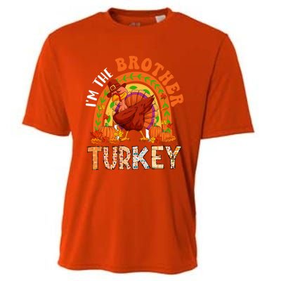 Im The Brother Turkey Thanksgiving Family Dabbing Turkey Great Gift Cooling Performance Crew T-Shirt