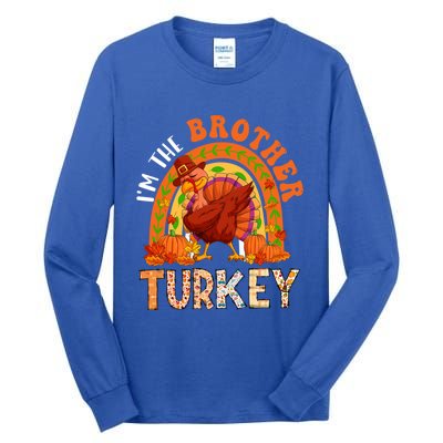 Im The Brother Turkey Thanksgiving Family Dabbing Turkey Great Gift Tall Long Sleeve T-Shirt