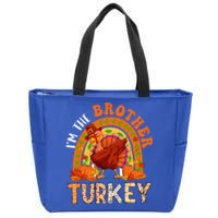 Im The Brother Turkey Thanksgiving Family Dabbing Turkey Great Gift Zip Tote Bag