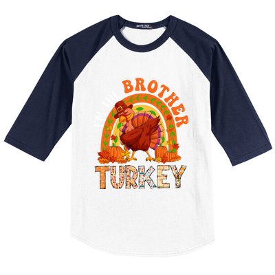 Im The Brother Turkey Thanksgiving Family Dabbing Turkey Great Gift Baseball Sleeve Shirt