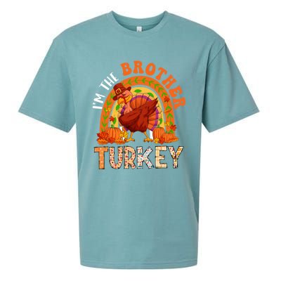 Im The Brother Turkey Thanksgiving Family Dabbing Turkey Great Gift Sueded Cloud Jersey T-Shirt