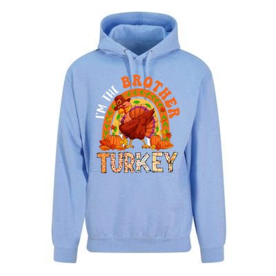 Im The Brother Turkey Thanksgiving Family Dabbing Turkey Great Gift Unisex Surf Hoodie