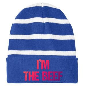 IM The Beef Gift Striped Beanie with Solid Band