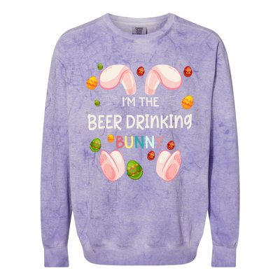 I'm The Beer Ing Bunny Funny Matching Family Easter Day Gift Colorblast Crewneck Sweatshirt