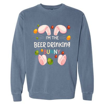 I'm The Beer Ing Bunny Funny Matching Family Easter Day Gift Garment-Dyed Sweatshirt