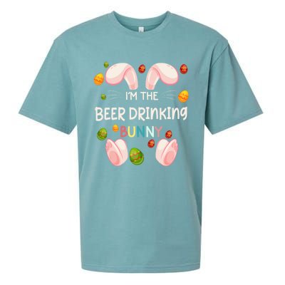 I'm The Beer Ing Bunny Funny Matching Family Easter Day Gift Sueded Cloud Jersey T-Shirt