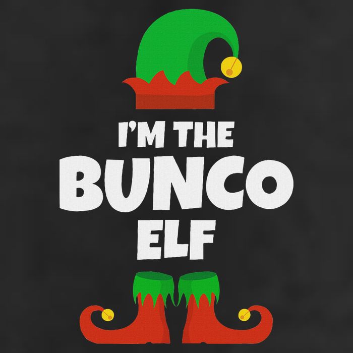 IM The Bunco Elf Family Pajama Christmas Funny Bunko Player Adult Drive Performance Visor