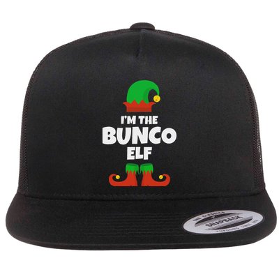 IM The Bunco Elf Family Pajama Christmas Funny Bunko Player Flatbill Hat