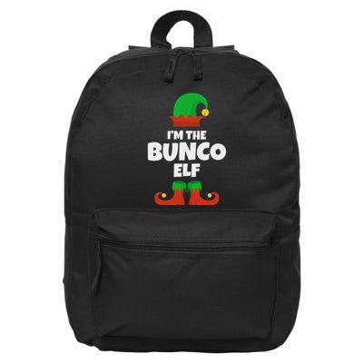 IM The Bunco Elf Family Pajama Christmas Funny Bunko Player 16 in Basic Backpack