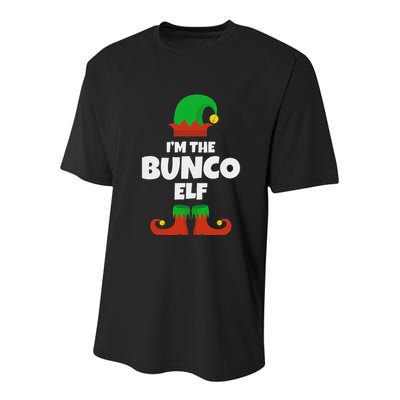 IM The Bunco Elf Family Pajama Christmas Funny Bunko Player Youth Performance Sprint T-Shirt