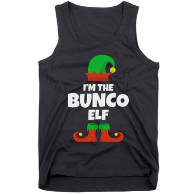IM The Bunco Elf Family Pajama Christmas Funny Bunko Player Tank Top