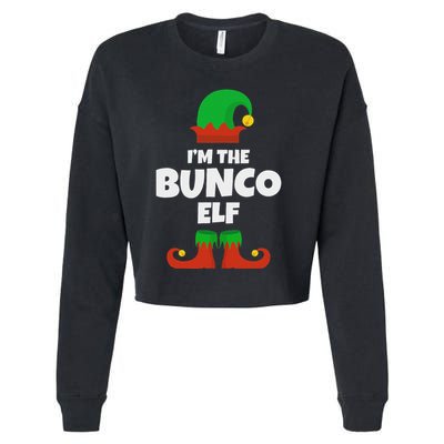 IM The Bunco Elf Family Pajama Christmas Funny Bunko Player Cropped Pullover Crew