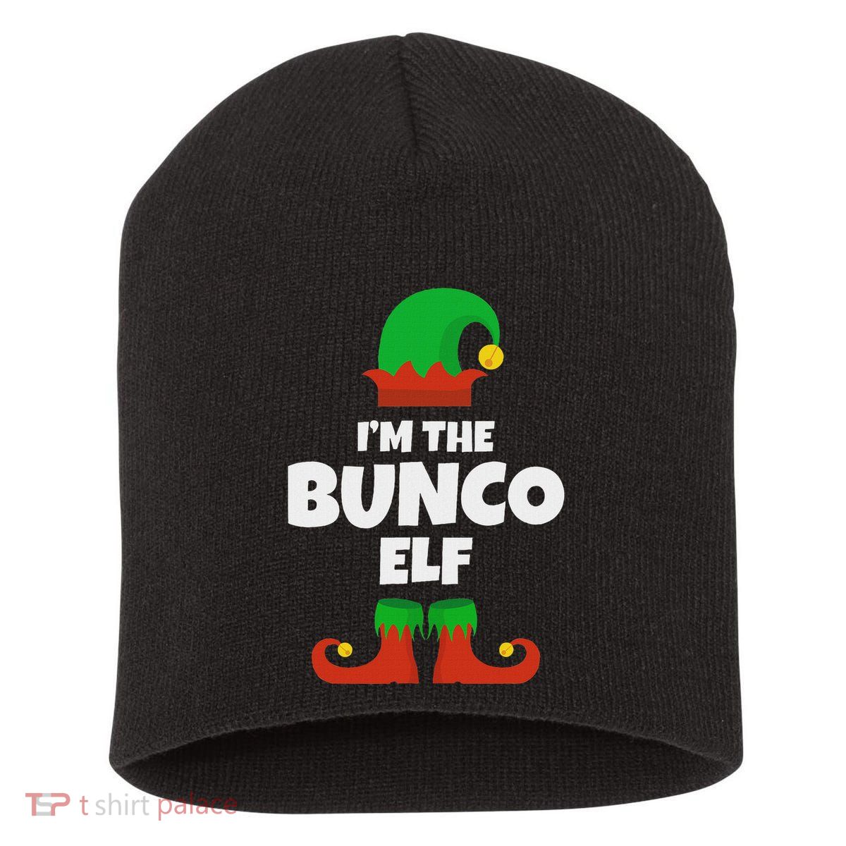 IM The Bunco Elf Family Pajama Christmas Funny Bunko Player Short Acrylic Beanie