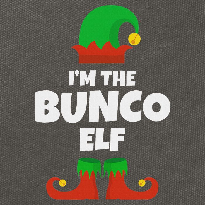 IM The Bunco Elf Family Pajama Christmas Funny Bunko Player Cotton Canvas Backpack
