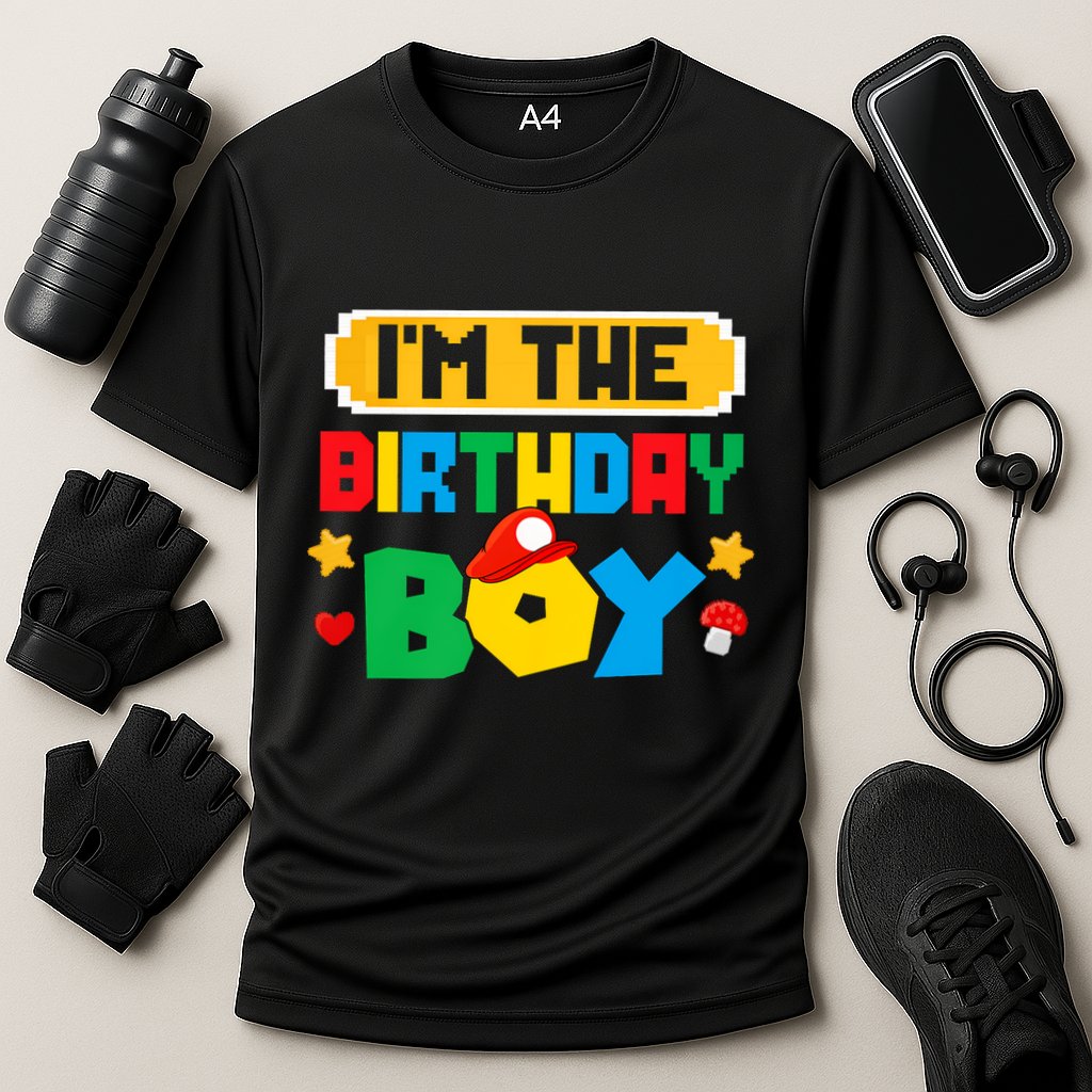 Im The Birthday Boy Game Gaming Family Matching Performance Shirt