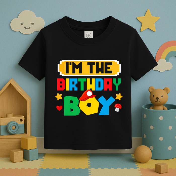Im The Birthday Boy Game Gaming Family Matching Toddler T-Shirt