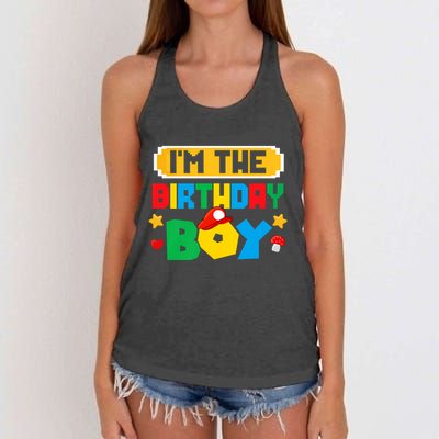 Im The Birthday Boy Game Gaming Family Matching Women's Knotted Racerback Tank