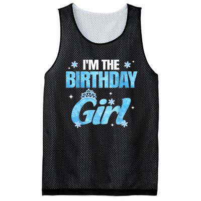 Im The Birthday Girl Snowflake Family Birthday Decorations Mesh Reversible Basketball Jersey Tank