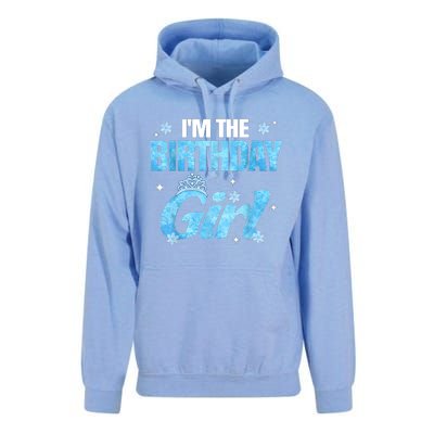 Im The Birthday Girl Snowflake Family Birthday Decorations Unisex Surf Hoodie