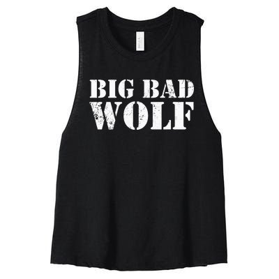 I'm The Bad Wolf Funny Last Minute Halloween Costume Women's Racerback Cropped Tank