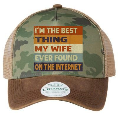 I'm The Best Thing My Wife Ever Found On The Internet trending Legacy Tie Dye Trucker Hat