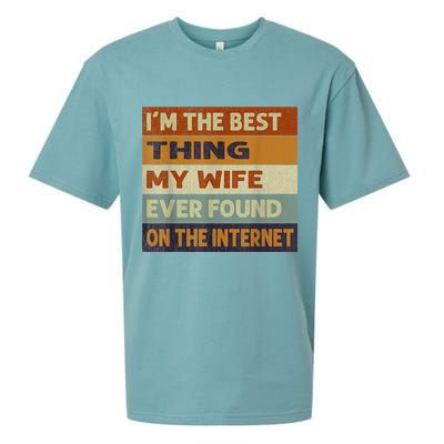I'm The Best Thing My Wife Ever Found On The Internet trending Sueded Cloud Jersey T-Shirt