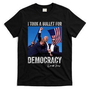 I Took Bullet For Democracy Trump Shooting Rally Trump 2024 T-Shirt