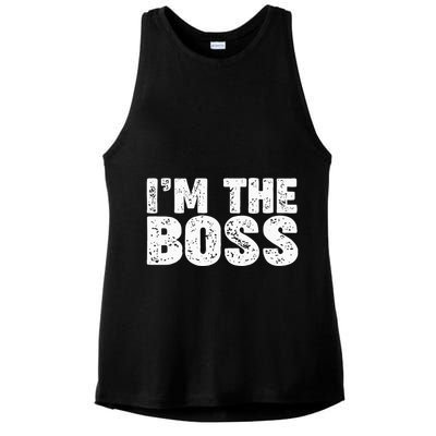 Im The Boss Ladies PosiCharge Tri-Blend Wicking Tank