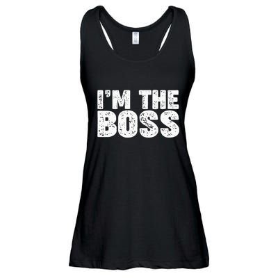Im The Boss Ladies Essential Flowy Tank