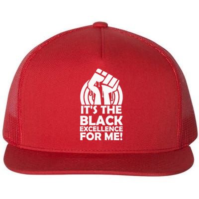 It's The Black Excellence For Me Black History Month Girl Women Flat Bill Trucker Hat