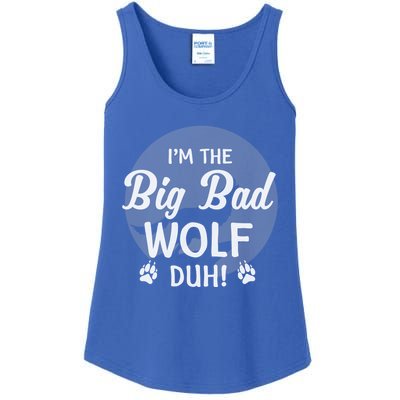 I'm The Bad Wolf Duh! Funny Halloween Costume Gift Ladies Essential Tank