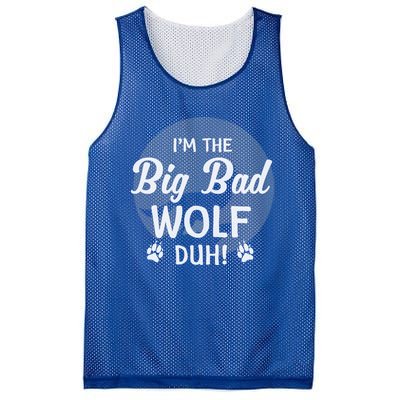 I'm The Bad Wolf Duh! Funny Halloween Costume Gift Mesh Reversible Basketball Jersey Tank