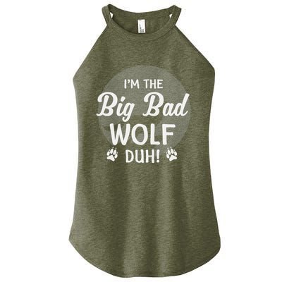 I'm The Bad Wolf Duh! Funny Halloween Costume Gift Women’s Perfect Tri Rocker Tank