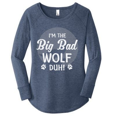 I'm The Bad Wolf Duh! Funny Halloween Costume Gift Women's Perfect Tri Tunic Long Sleeve Shirt