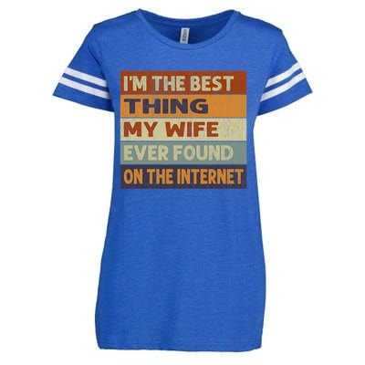 Im The Best Thing My Wife Ever Found On The Internet Vintage Enza Ladies Jersey Football T-Shirt