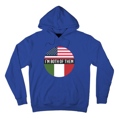 In The Both Of Them Proud To Be American Italian Flag Gift Hoodie