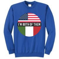 In The Both Of Them Proud To Be American Italian Flag Gift Tall Sweatshirt