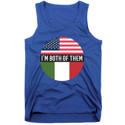 In The Both Of Them Proud To Be American Italian Flag Gift Tank Top