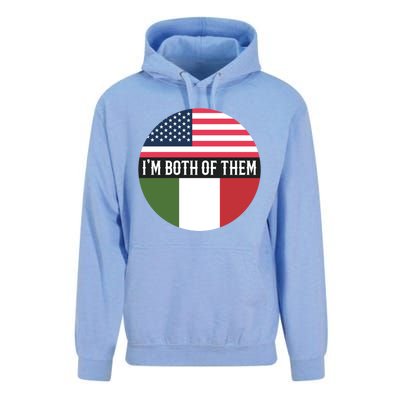 In The Both Of Them Proud To Be American Italian Flag Gift Unisex Surf Hoodie