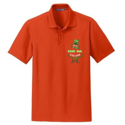 Im The Book Owl Leprechaun St Patricks Day Great Gift Dry Zone Grid Polo