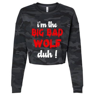 IM The Bad Wolf Duh Costume For Diy Halloween Party Cropped Pullover Crew