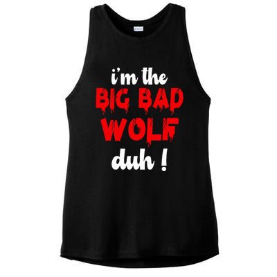 IM The Bad Wolf Duh Costume For Diy Halloween Party Ladies PosiCharge Tri-Blend Wicking Tank