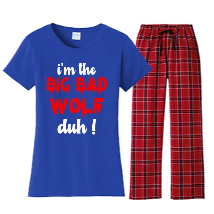 IM The Bad Wolf Duh Costume For Diy Halloween Party Women's Flannel Pajama Set