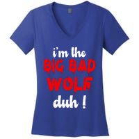 IM The Bad Wolf Duh Costume For Diy Halloween Party Women's V-Neck T-Shirt