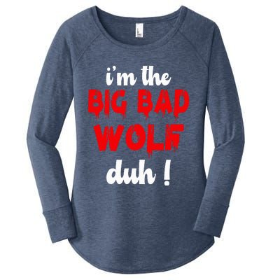 IM The Bad Wolf Duh Costume For Diy Halloween Party Women's Perfect Tri Tunic Long Sleeve Shirt