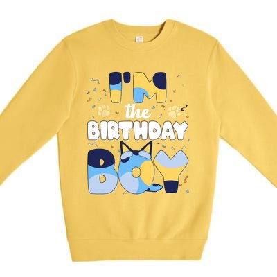 Im The Birthday Boy Dog Family Matching Premium Crewneck Sweatshirt