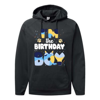 Im The Birthday Boy Dog Family Matching Performance Fleece Hoodie