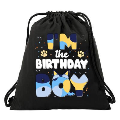 Im The Birthday Boy Dog Family Matching Drawstring Bag